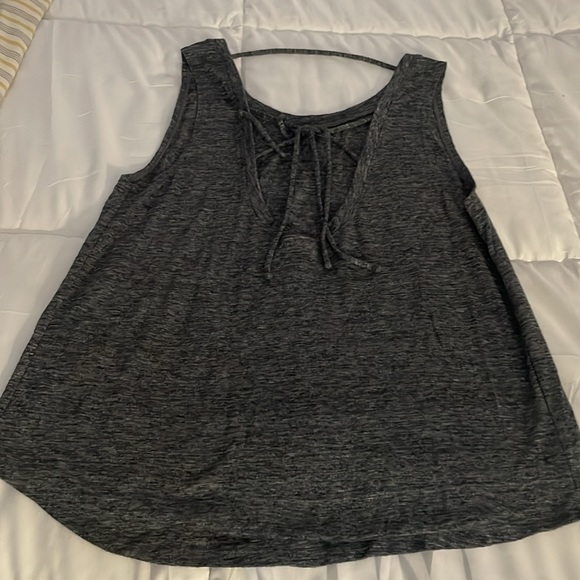 Pink Victoria’s Secret Athletic Shirt Tank Top Sz S P Heather Gray Sleeveless - Picture 4 of 7
